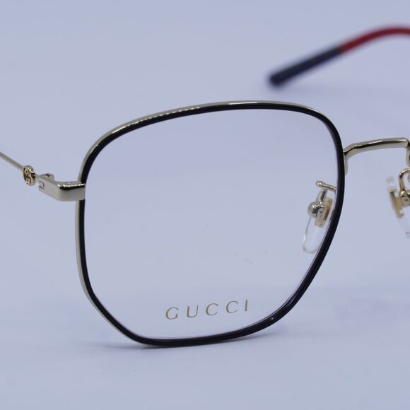 Gucci GG1197OA 003 Eyeglasses Gold/Black 56mm Square Frame - Picture 2 of 13